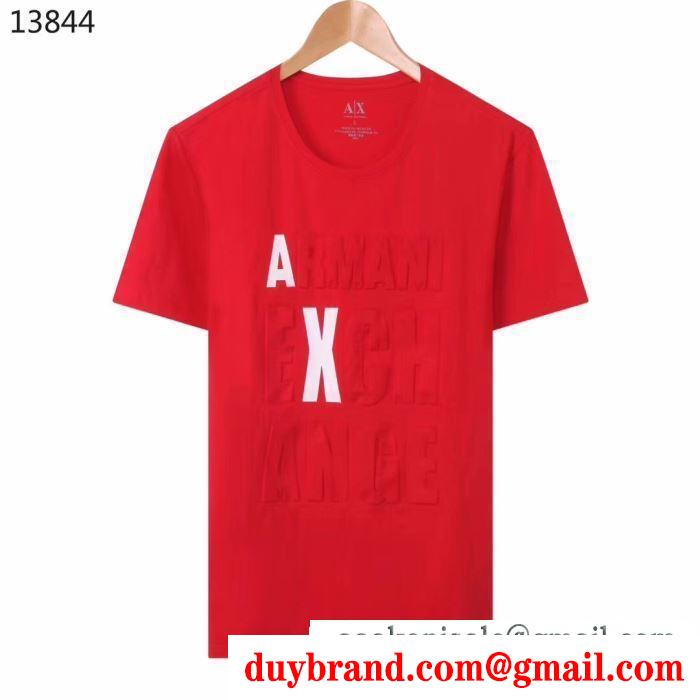 スタイルをすっきりにする  アルマーニ 多色可選 ARMANI センスアップできるコーデ 半袖Tシャツ