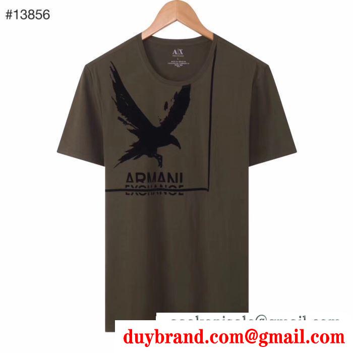 トレンド感を取り入れる  多色可選 半袖Tシャツ こなれ感のあるコーデに アルマーニ ARMANI