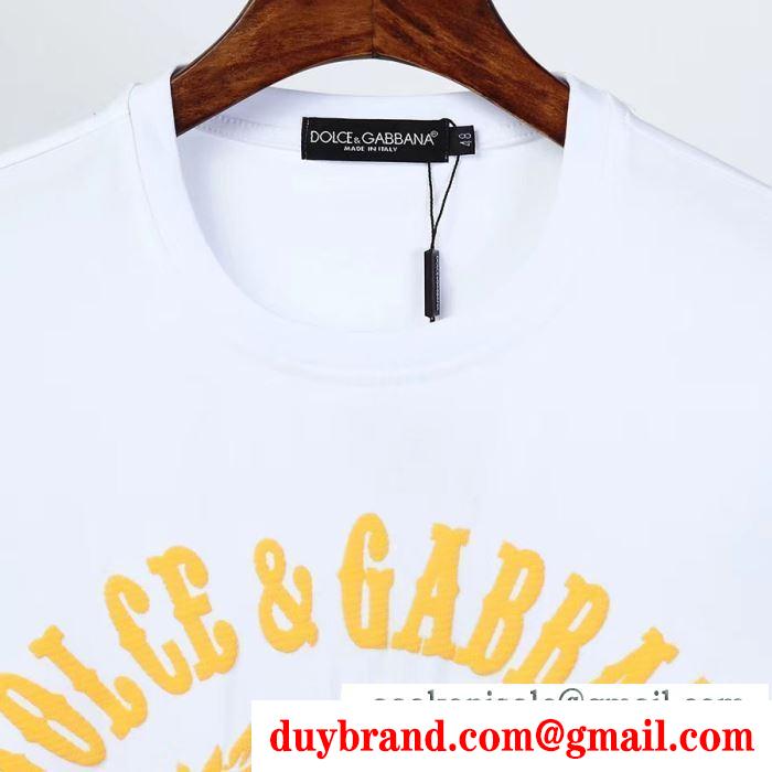 春夏ならではのコーデに  2色可選 ドルチェ＆ガッバーナ Dolce&Gabbana トレンド感を取り入れる 半袖Tシャツ