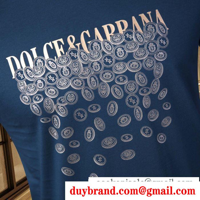 春夏にも楽しむすアイルに  半袖Tシャツ 3色可選 これからの季節に大活躍ドルチェ＆ガッバーナ Dolce&Gabbana