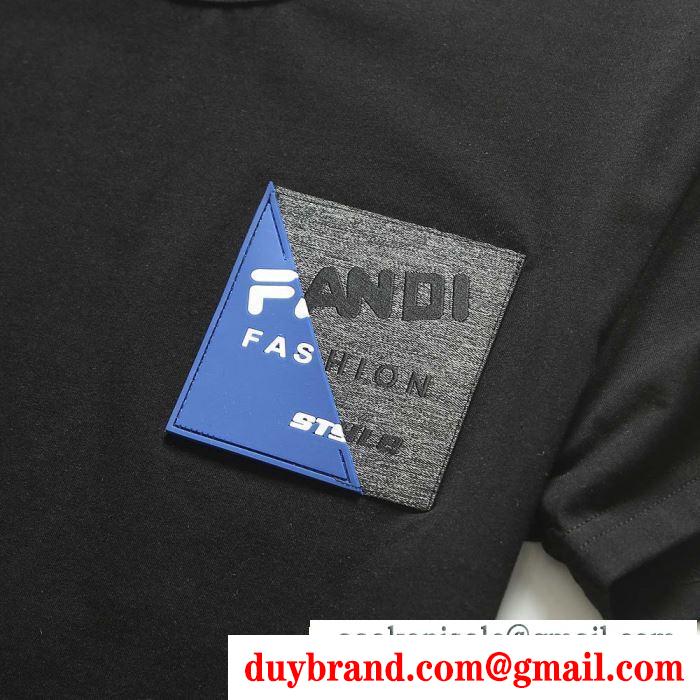 3色可選 フェンディ センスアップできるコーデ FENDI センスよく取り入れられる 半袖Tシャツ