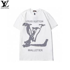 Louis Vuitton Short Sleeve T -Shirt Dễ dàng phù hợp với Louis Vuitton Louis Vuitton_ Thương hiệu giá rẻ (Lớp lớn nhất của )
