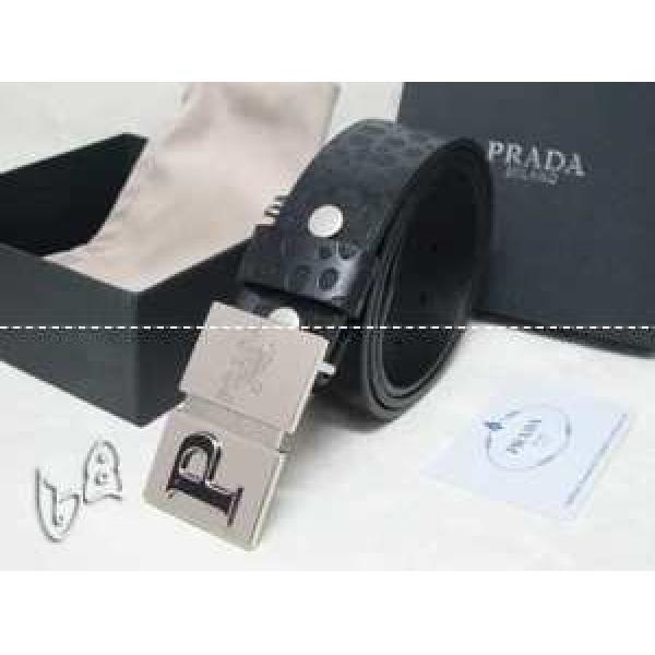 Tuyệt vời thuận tiện cho Prada Prada mới xếp hạng tốt nhất da chính hãng (Cowbean) Belt