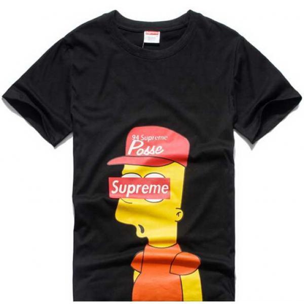 Supreme Supreme Mail đặt hàng cặp đôi may mắn tay áo ngắn T -shirt 2 màu sắc _ tay áo ngắn t -shirt _ thời trang nam