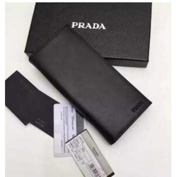Mùa thu sang trọng độc đáo và mùa đông Prada Prada Bi -Fold Wallet Thiết kế sang trọng 2 Lựa chọn màu