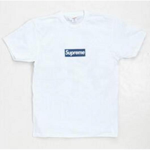 Khả năng tương thích nổi bật tối cao Supreme Yankees Box Logo nổi bật T -shirt White _ Tay áo ngắn T -Shirt