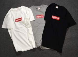 Làm mới Supreme Preme Print Tay áo ngắn T -Shirt Supreme bên trong 3 Màu sắc chọn