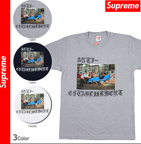 Đã bán hết Supreme tối cao tay áo ngắn T -Shirt 3 màu te áo Men_Supreme Supreme_ Thương hiệu giá rẻ (lớn nhất )