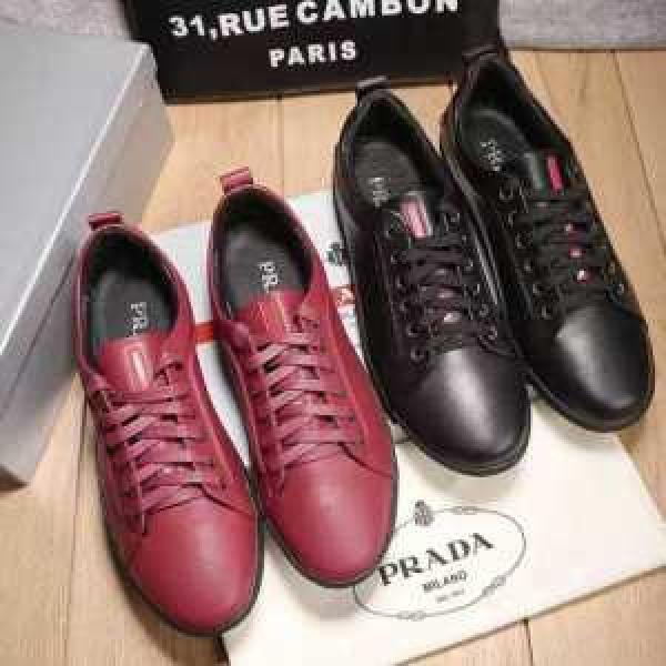 Mùa xuân / Mùa hè Prada thoải mái giày 2 màu lựa chọn _ giày thể thao