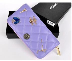 Đồng xu thời trang Charse Charm thêu Matrasse Coco Mark Wallet Purple Purple _ _ _