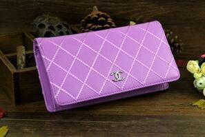 Matrasse da mềm chất lượng cao Bi -Fold Wallet Wallet Coco Mark Purple_ _ Thương hiệu giá rẻ 