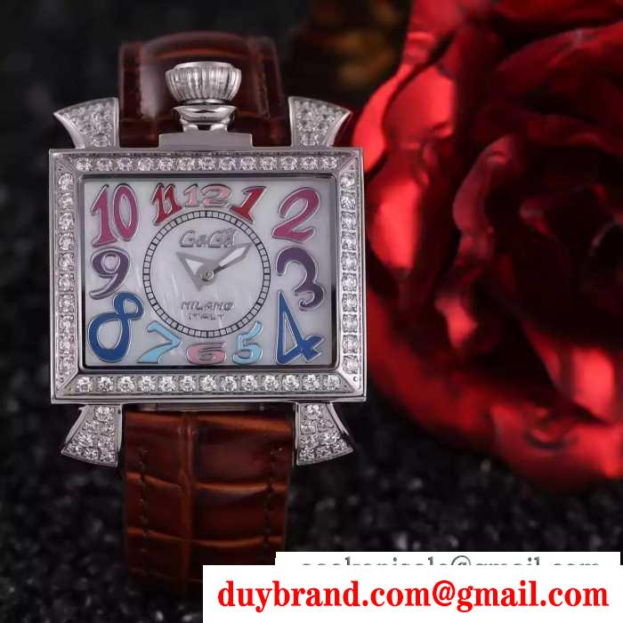高級品 ガガミラノ時計スーパーコピー gaga milano オリジナル クオーツムーブメントレディースレザーベルトウォッチ 多色可選