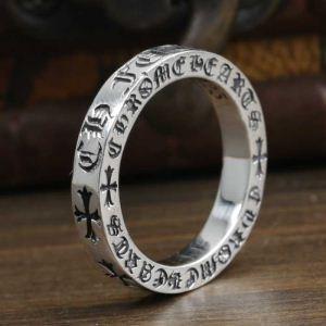 Hot100%mới Chrome Hearts Mail Ring Ring Chrome Hearts Silver Ring Phụ kiện