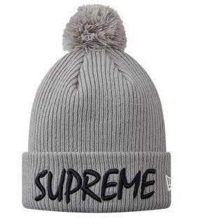 Gentle Touch Cap tối cao Superme Unisex Grey Knit Hat_Supreme Supreme_ Thương hiệu giá rẻ (Lớp lớn nhất của )