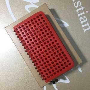 Ví Christian Louboutin thanh lịch Christian Louboutin Butan Spike Sound Fastener Wallet Red
