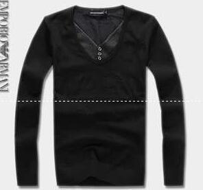 Armani với sự thoải mái tốt vào mùa thu và mùa đông, Armani Male V -neck Knit Sweater_ Armani Armani _ Thương hiệu giá rẻ (lớn nhất )