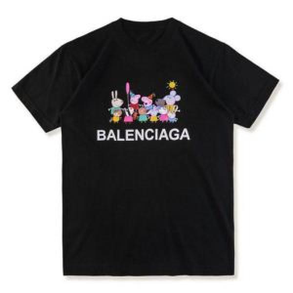 Hiếm*Khó có được Balenciaga Balenciaga Ấn tượng hiện đại 2 Tay áo màu T -Shirt Mô hình độc đáo