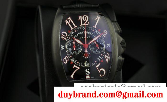 実用性が高い個性的なフランクミュラー 時計 コピー、franck mullerの黒い数字、カレンダー付き5針メンズ腕時計