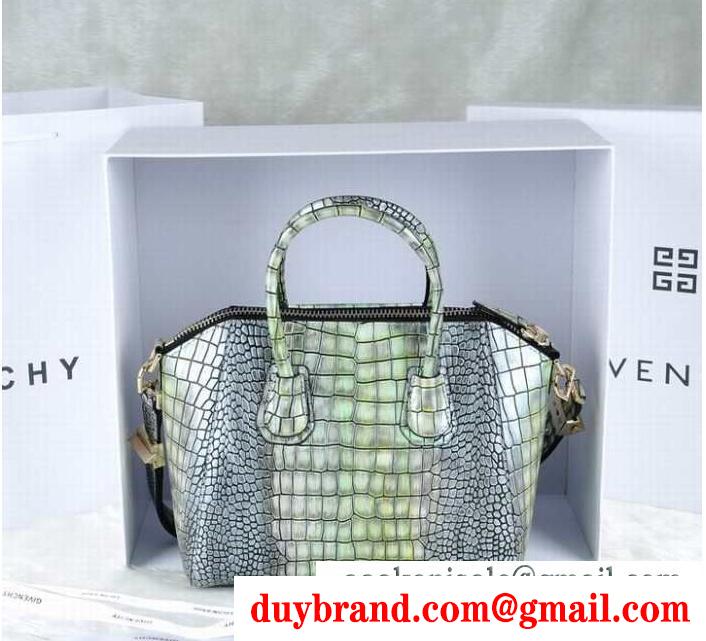 大人可愛いジバンシィ、Givenchyの海外販売のワニ皮女性ショルダーバッグ