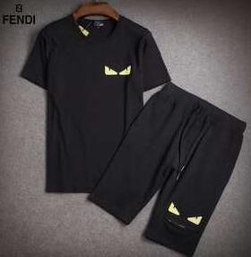Fendi of Comfort, Fendi giá rẻ giá rẻ của Fendi Speed ​​Sleeve T -Shirt, quần ngắn lên và thấp hơn set_fendi fendi_ Thương hiệu giá rẻ 