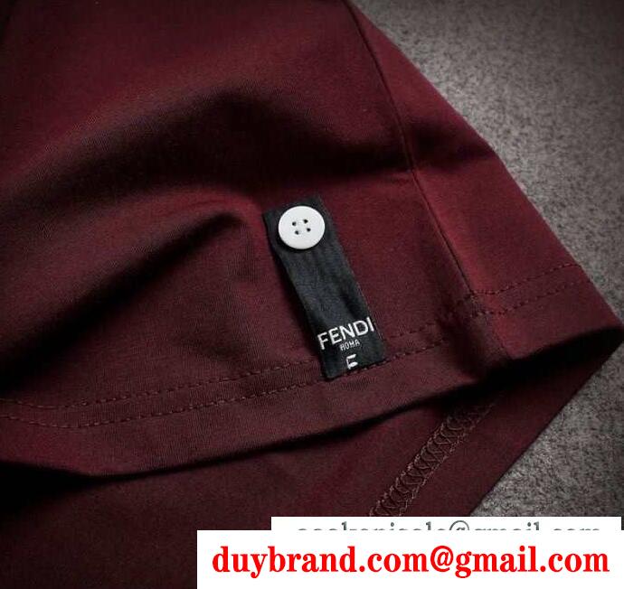 デイリ－から幅広いフェンディ コピー 通販、fendiの黒、白、赤のメンズ半袖tシャツとショートパンツ