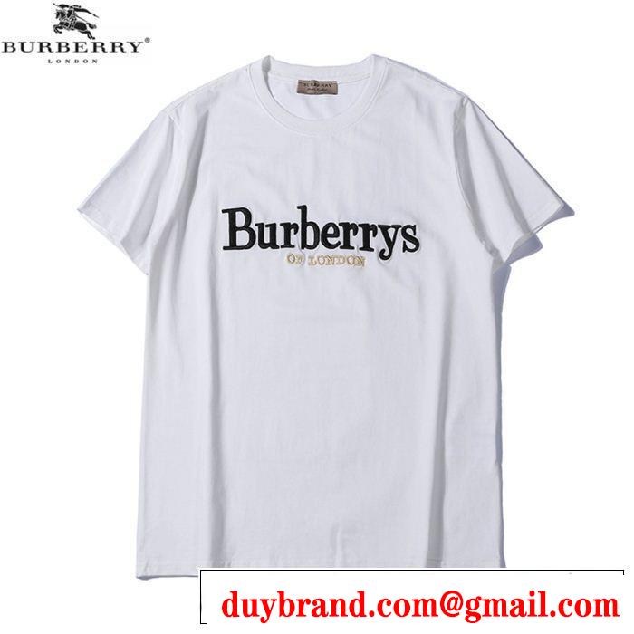 今年の夏は着こなし BURBERRY バーバリー 半袖Tシャツ 2色可選 春夏の流行りトップス