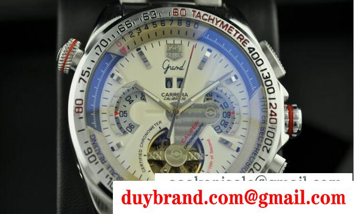 機械式の自動巻きタグホイヤー カレラ スーパーコピー シルバーチエーン 限定特価のtag heuerメンズ腕時計