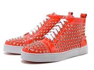 Giày thể thao màu đỏ Christian Louboutin Christian Lubutan Mà nam High High Sneakers _Ristian Louboutin_ Thương hiệu giá rẻ (lớn nhất )