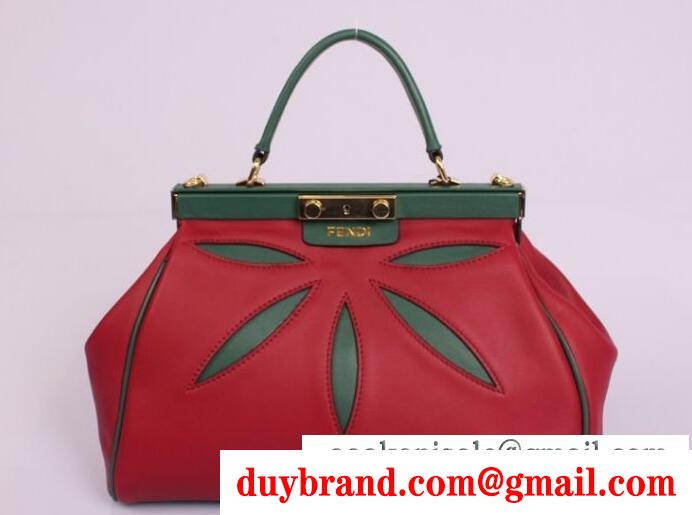 多機能のフェンディ バッグ ショルダー 激安大特価定番人気なfendi 赤と緑色の女性ハンドバッグ