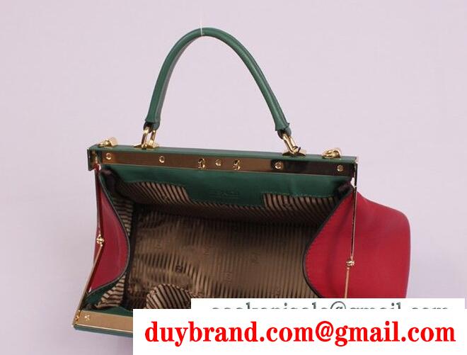多機能のフェンディ バッグ ショルダー 激安大特価定番人気なfendi 赤と緑色の女性ハンドバッグ