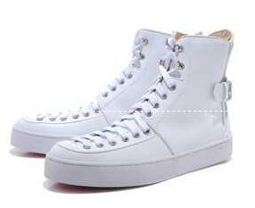 Sneakers nam sinh học phổ biến Christian Lubutan High Sneakers White Christian Louboutin Giày thông thường _Ristian Louboutin_ Thương hiệu giá rẻ (lớn nhất )