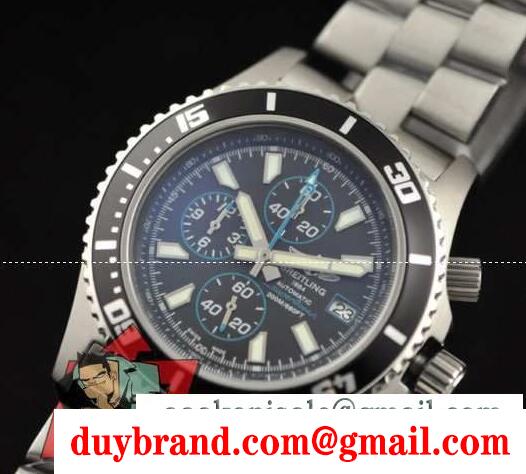 ブラックとシルバーのチエーン 爆買いセール ブライトリング偽物 breitling アビスブルー a17391 スーパーオーシャン 腕時計 自動巻き メンズウォッチ