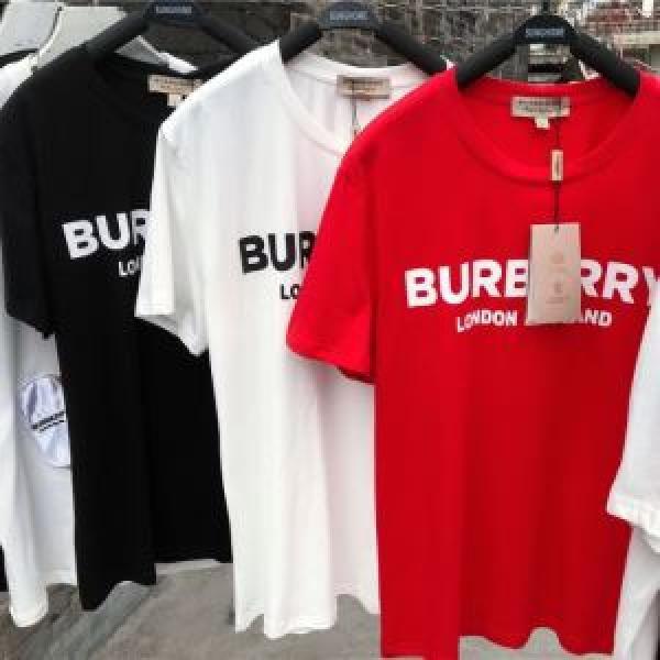 Burberry 2019 Mùa xuân/Mùa hè TUYỆT VỜI TUYỆT VỜI TUYỆT VỜI 3 Lựa chọn màu T -Shirt/Tay áo ngắn Tiêu chuẩn đầu tiên!
