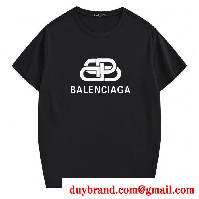 バレンシアガ BALENCIAGA 注目度が高まり最新コレクション2019春夏トレンドアイテム  多色可選 半袖Tシャツ 夏にぴったり上品