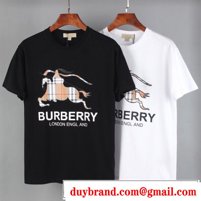 Tシャツ/ティーシャツ 春夏の流行り2019新品 バーバリー BURBERRY  特に注目したい2色可選 季節感をプラス人気商品