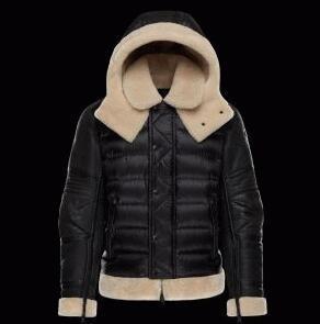 Bể Moncler mát mẻ Red xuống Outer Moncler Tancrede Leather Down