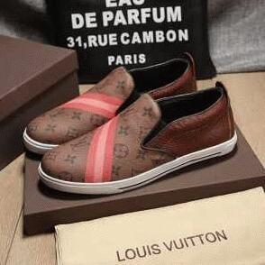 Sneakers Louis Vuitton Sneakers nam Louis Vuitton Flat Shoes Slippon Monogram Brown