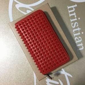 Ví Louboutin thanh lịch mới Christian Louboutin Spike Sound Fastener Wallet Red Red