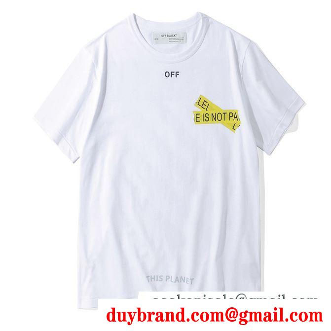 個性的なデザインOff-Whiteオフホワイトコピー人気 半袖シャツ メンズクルーネックtシャツ ブラック ホワイト