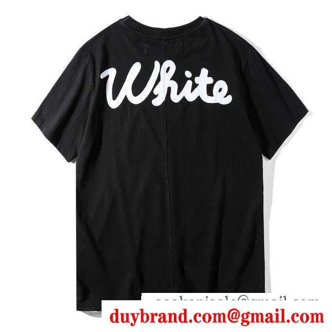 低価直輸入専門店のOff-Whiteオフホワイト半袖コピーのブラック、ホワイト、ブルーのメンズ クルーネック半袖tシャツスーパーコピー
