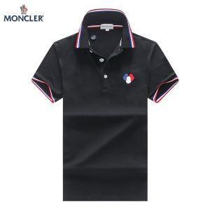 Thời trang cao Moncler Moncler Moncler nam ngắn tay áo poroneck t -shirt Black, xám, xanh nhạt, đỏ
