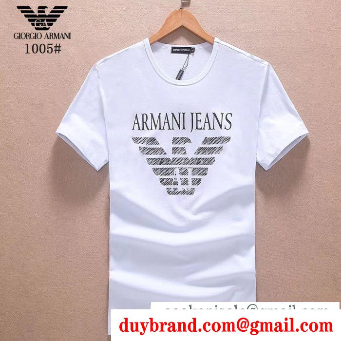 安心な品質ARMANIアルマーニ通販コピーメンズビジネス用クルーネック半袖Tシャツホワイト、ブラック、ワインレッド3色可選