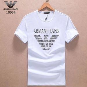 Chất lượng an toàn Armani Armani Mail đặt hàng cho nam doanh nghiệp cổ tay tay áo ngắn T -Shirt White, Black, Wine Red 3 Color Chọn