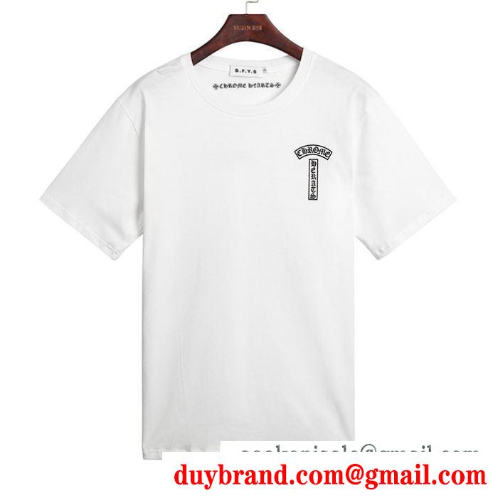 洗練された印象のCHROME heartsクロムハーツコピー通販のホワイトクルーネック半袖tシャツファッション品