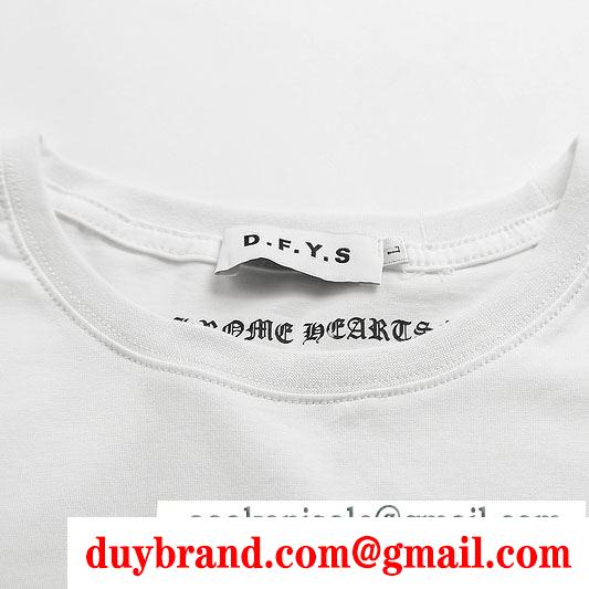 洗練された印象のCHROME heartsクロムハーツコピー通販のホワイトクルーネック半袖tシャツファッション品