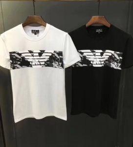 VIP Sale Armani Armani Mail đặt hàng thể thao nam tay áo ngắn màu đen, áo trắng t -shirt