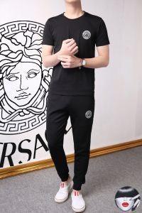Sản xuất nam tính Versace t -shirt Versace Black Slender mồ hôi hiệu quả