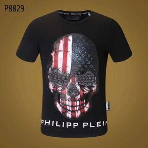 Trendy Philip Prine Philipp Plein Sleeve T -Shirt 2 Màu sắc ở nước ngoài Mùa này _ Philipprine Philipp Plein_ Thương hiệu giá rẻ 