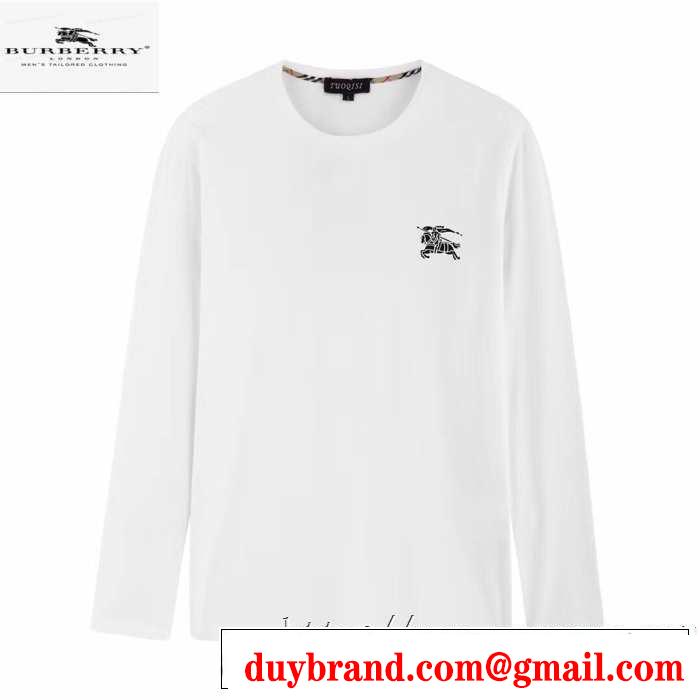 バーバリー BURBERRY 長袖Tシャツ 3色可選 人気ブランドの秋冬新色 先取り 2019/2020秋冬ファッション
