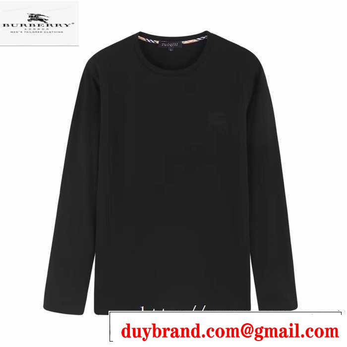 バーバリー BURBERRY 長袖Tシャツ 3色可選 人気ブランドの秋冬新色 先取り 2019/2020秋冬ファッション